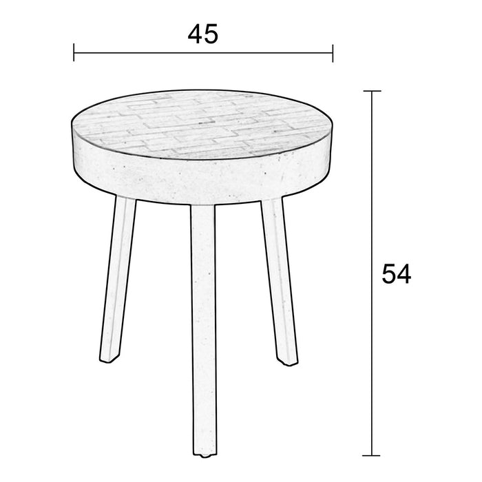 by fonQ basic Teak Bijzettafel - Ø 45 cm