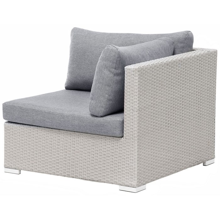 Beliani - SANO - Loungeset voor 4 - Grijs - PE rotan