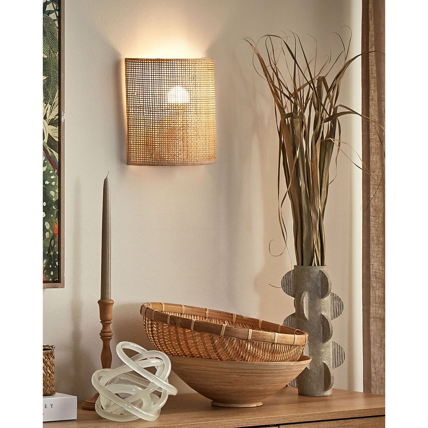 Beliani - CARIO - Wandlamp - Natuurlijk - Rotan