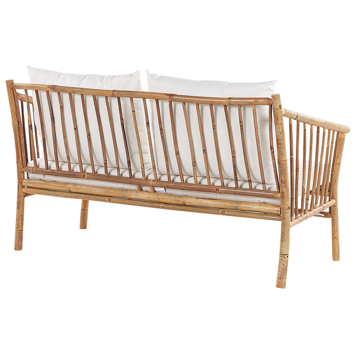 Beliani - MAGGIORE - Loungeset voor 4 - Lichte houtkleur - Bamboehout