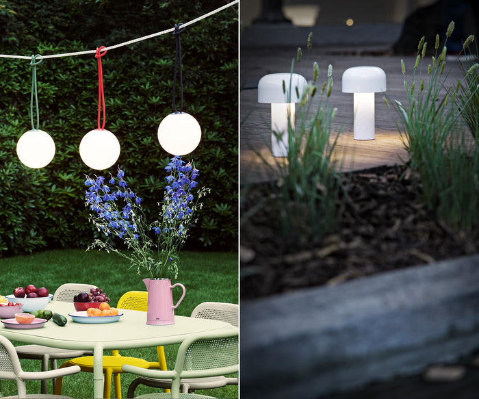 Flos Bellhop tafellamp LED oplaadbaar bruin