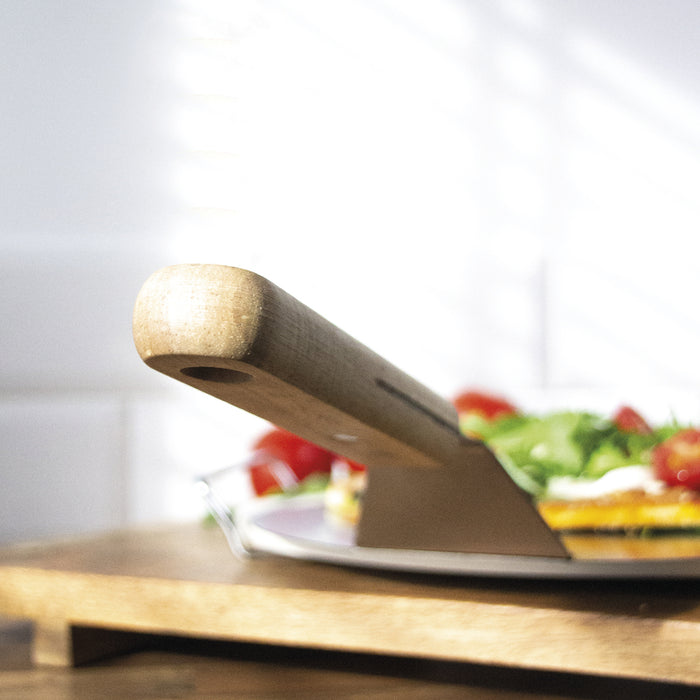 Krumble Pizzaschep RVS met houten handvat