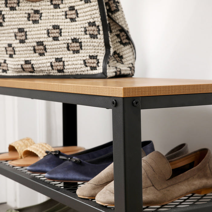 Schoenenrek - robuust - 73x45x30 cm - honing bruin