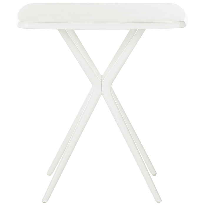 Beliani-SERSALE -Tuintafel-Wit-70 x 70 cm-Synthetisch materiaal