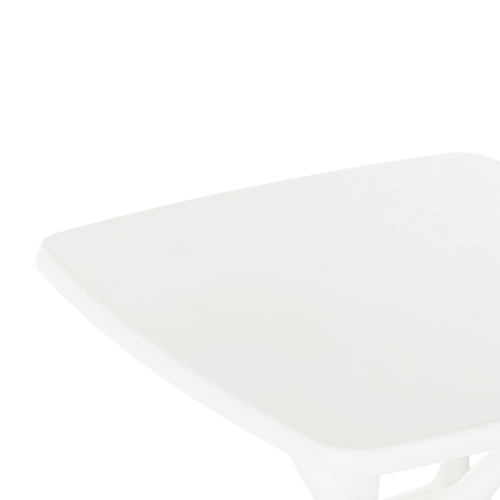 Beliani-SERSALE -Tuintafel-Wit-70 x 70 cm-Synthetisch materiaal