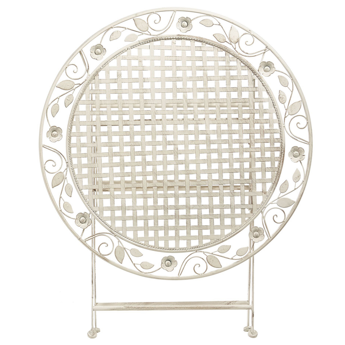 Beliani - BIVIO - Tuintafel - Wit - 90 x 90 cm - IJzer