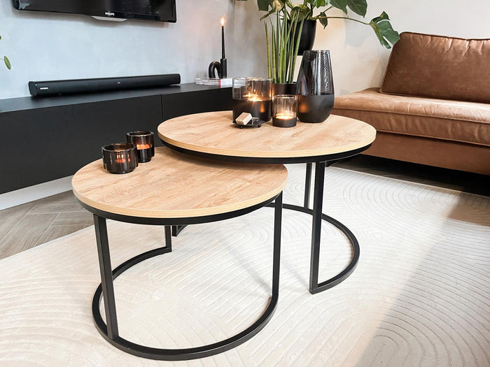 Ronde salontafel set Kiev XL 75 cm