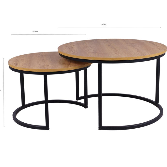 Ronde salontafel set Kiev XL 75 cm