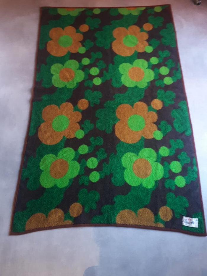 Reliving *70'S Vintage Deken Dralon Deken Retro Deken Funky