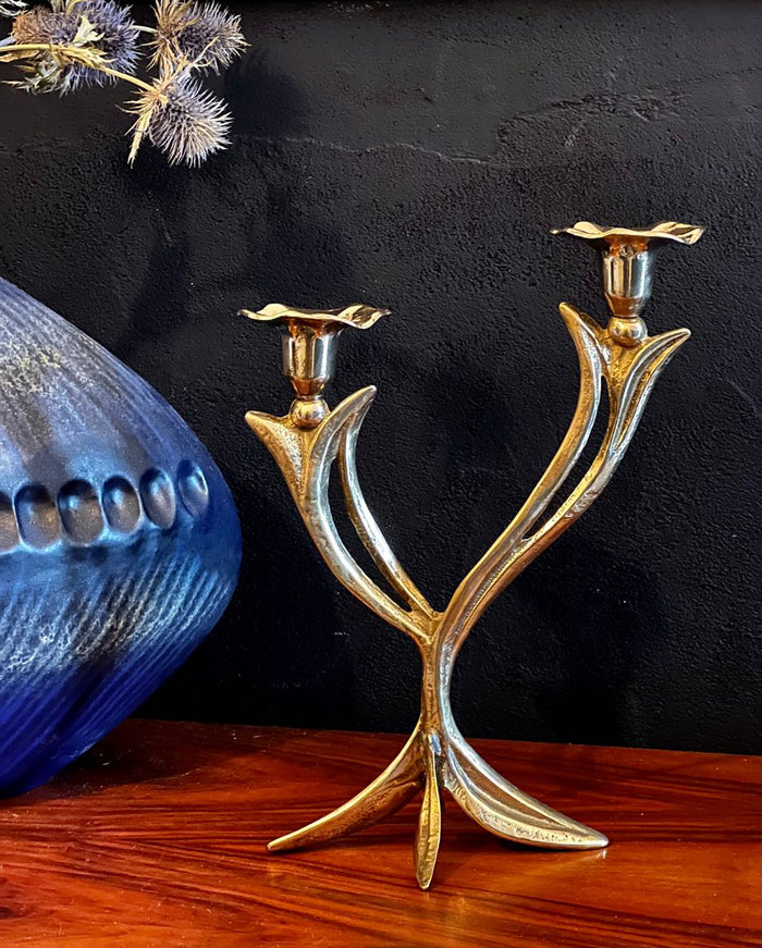 Reliving Kandelaar - Art Nouveau - Messing