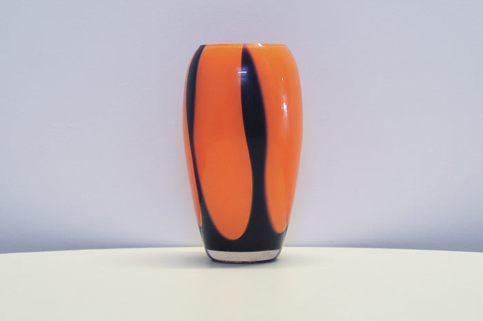 Reliving Oranje & Blauwe Glazen Vaas