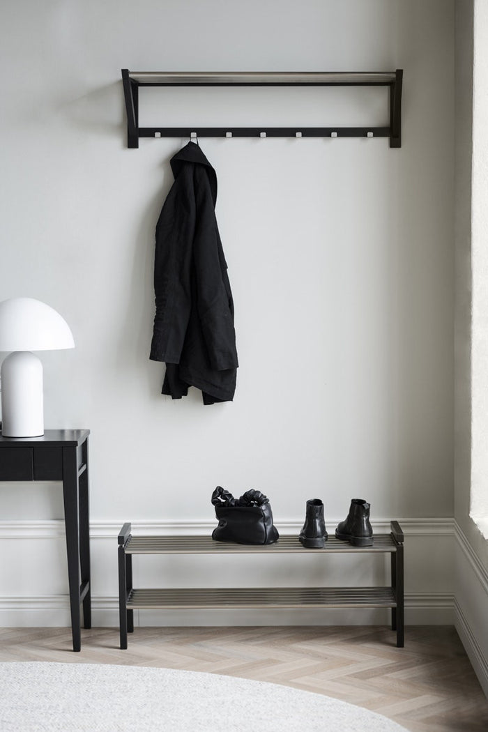 Rowico Home Confetti houten wandkapstok zwart - 100 x 26 cm