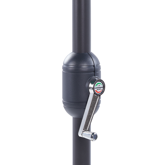 Beliani - GALATI - Halfronde parasol - Grijs - 270 cm - Polyester