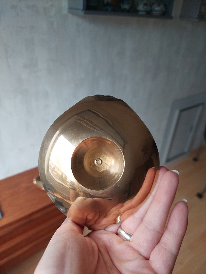 Reliving Set Messing Kaarsenhouders Zwaan Kerst