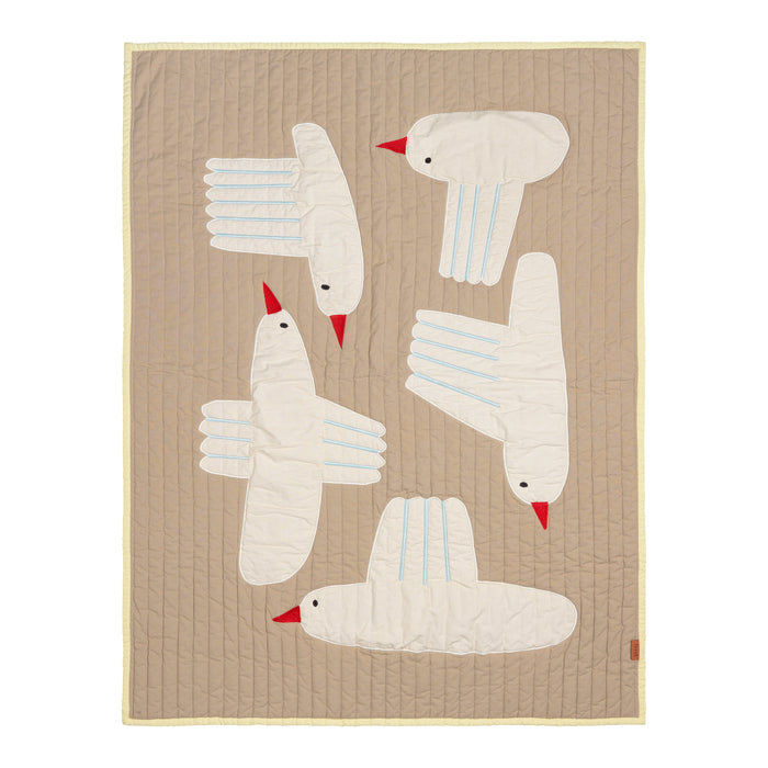 Ferm Living Bird Plaid - L 80 x B 110 cm - Zand