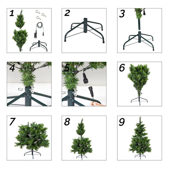 Bloomique - Kunstkerstboom 'King Tree' - Met verlichting -240 cm