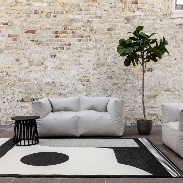 Interieur05 Buitenkleed Eirman zwart|wit