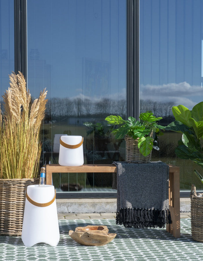 Artichok Huub tuin tafellamp kunststof - wit