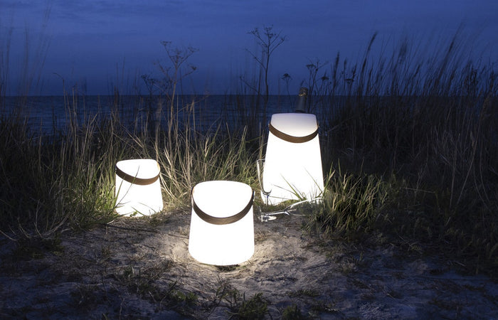 Artichok Huub tuin tafellamp kunststof - wit