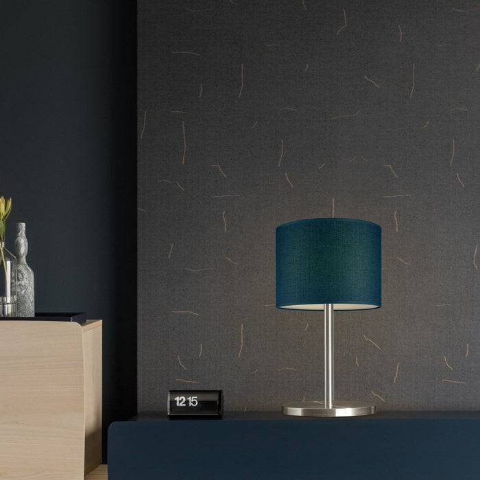 Home Sweet Home Lampenkap Canvas donkerblauw - B:25xD:25xH:19cm