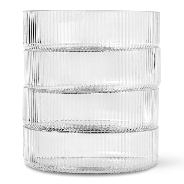 Ferm Living Ripple Schaaltjes 4 st. - Clear