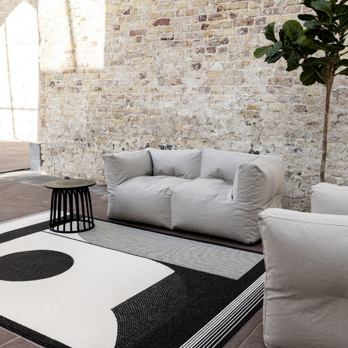 Interieur05 Buitenkleed Eirman zwart|wit