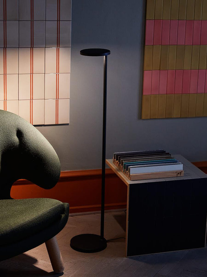 Oblique vloerlamp LED mat roest