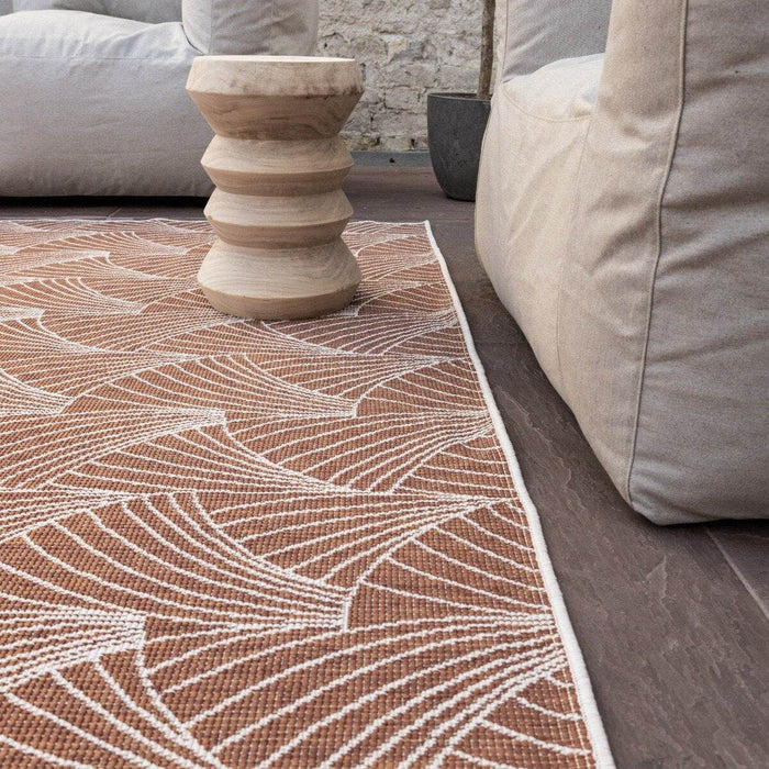 Interieur05 Buitenkleed Deco roest|wit dubbelzijdig - 160 x 230 cm