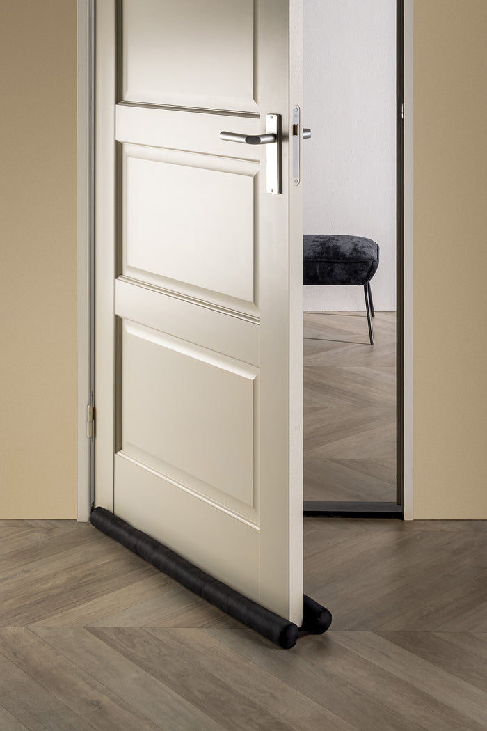 Dutch Decor Tochtrol - TITO - dubbele tochtstopper - 80x16x5 cm zwart