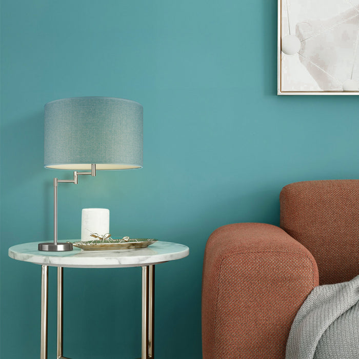 Home Sweet Home Lampenkap Canvas petrol - B:35xD:35xH:21cm