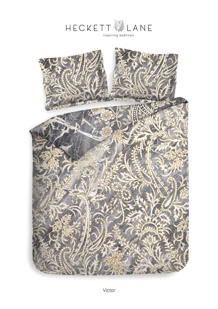 Heckett Lane Dekbedovertrek Katoen Victor - grey