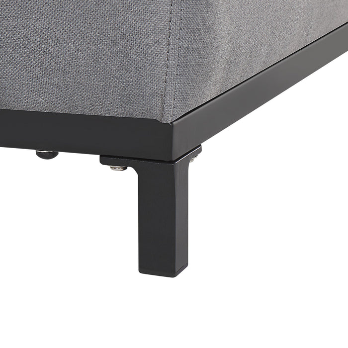 Beliani - ROVIGO - Tuinbank - Grijs|Zwart - Polyester