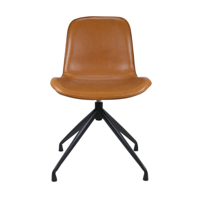 Nolon Nola-Fé draaibare eetkamerstoel kunstleer cognac - zwart