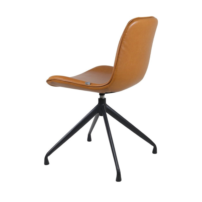 Nolon Nola-Fé draaibare eetkamerstoel kunstleer cognac - zwart