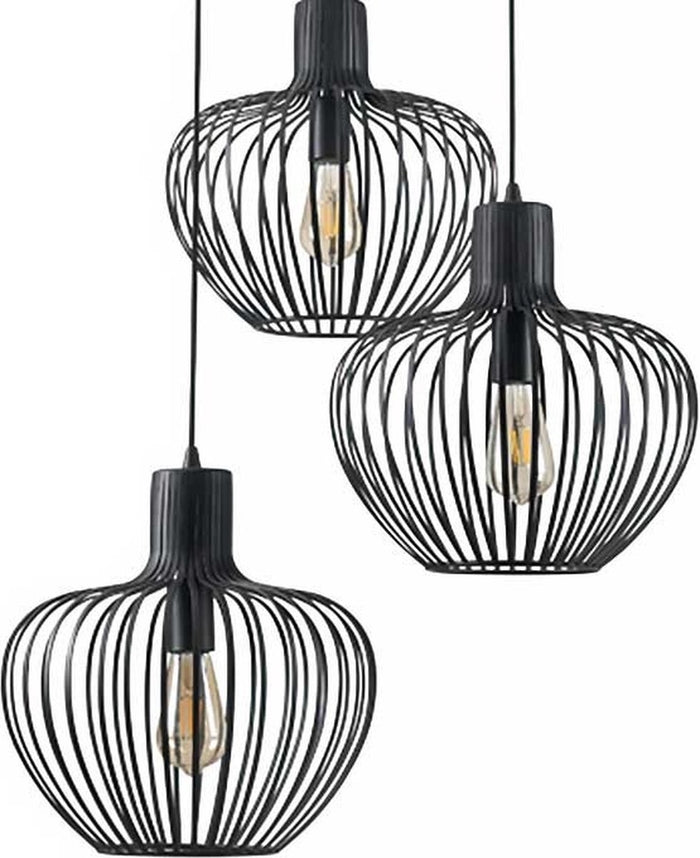 Freelight Hanglamp Arraffone Zwart 3 Lichts