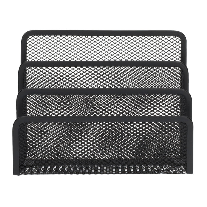QUVIO Bureau organizer mesh - Metaal - Zwart