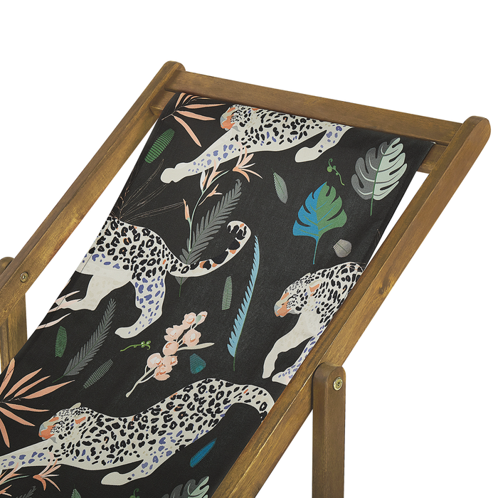 Beliani-ANZIO -Strandstoel set van 2-Lichthout|Dieren-Polyester