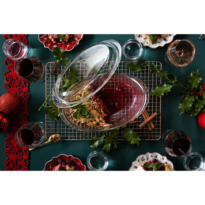 Sareva Ovenschaal - met deksel - Ovaal - 32 x 20 x 14 cm | 4 Liter