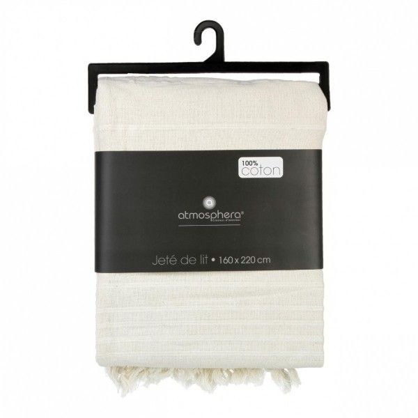 Atmosphera - Ivoor Katoenen Beddensprei - 230x 250 CM
