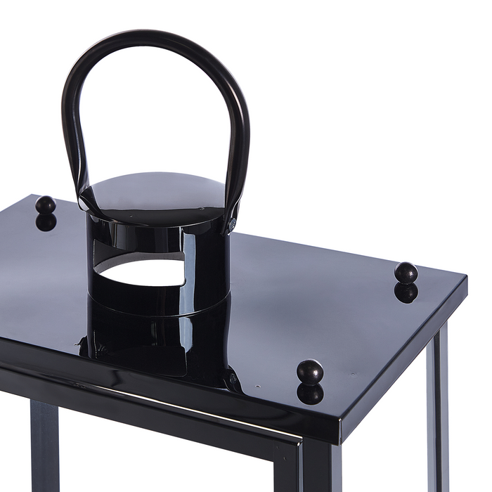 Beliani - TENERIFE - Lantaarn - Zwart - RVS