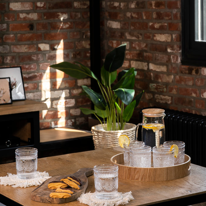 Krumble Waterglas vintage - 260 ml - Set van 12