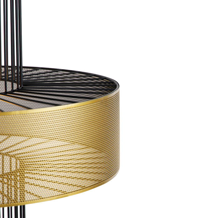 QAZQA Design hanglamp goud met zwart 50 cm - Tess