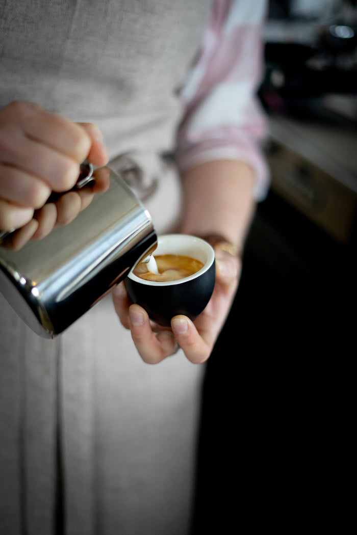 Barista Innovations Nero - Espressokopje - Set van 6 -75ml - Matt Bla