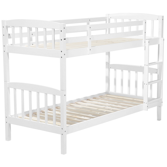 Beliani - REGAT - Stapelbed - Wit - 90 x 200 cm - Dennenhout