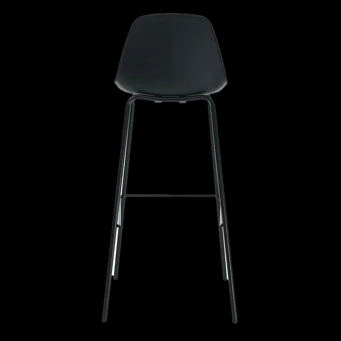 Essence Ferro barkruk zwart - zwart onderstel - 75 cm