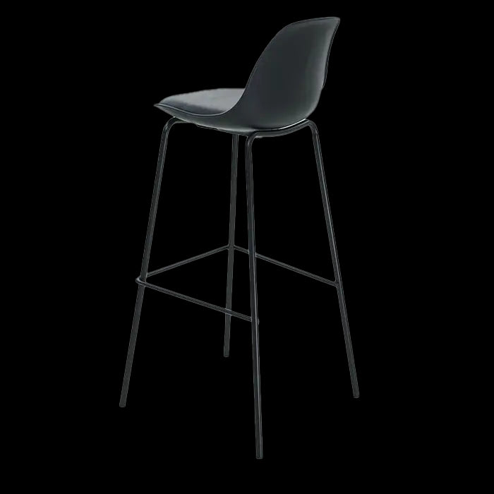 Essence Ferro barkruk zwart - zwart onderstel - 75 cm