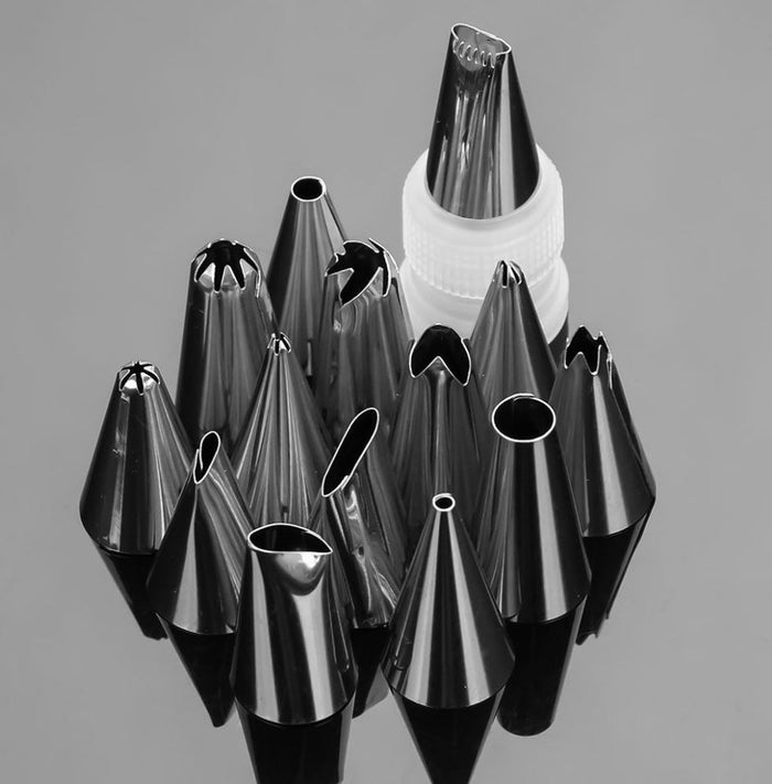 Krumble Slagroom spuitzak met 14 verschillende spuitmondjes