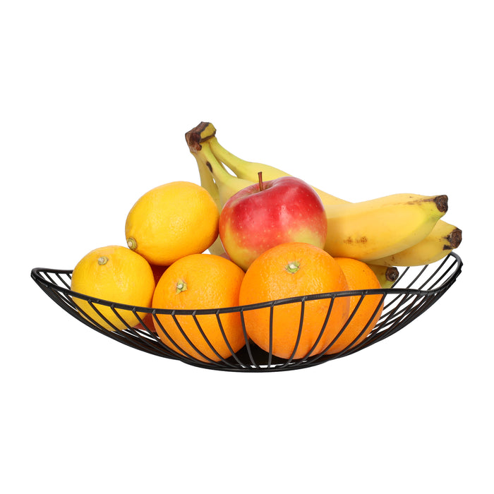 QUVIO Fruitmand - Metaal - Zwart