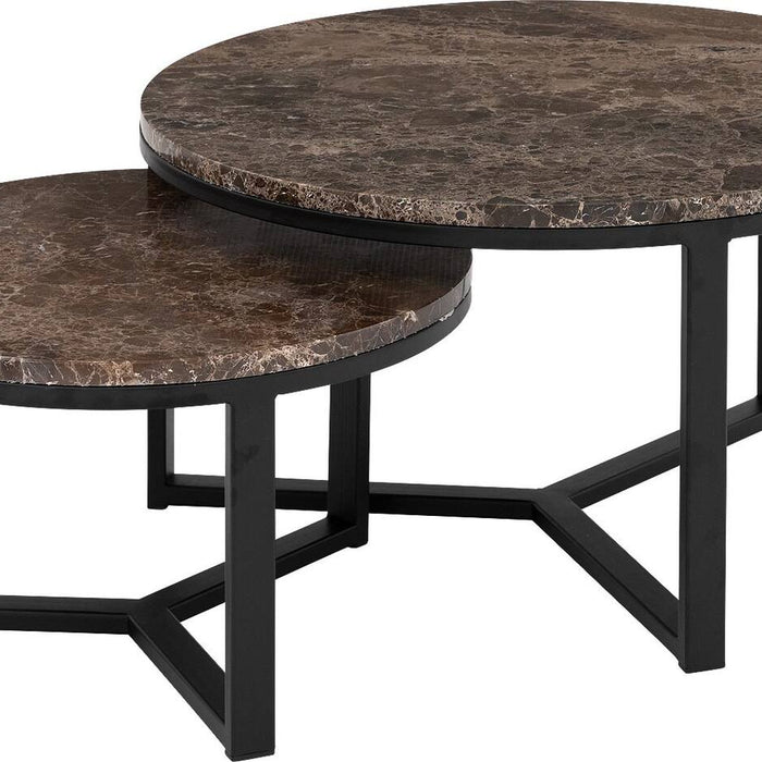 Goossens Salontafel Enza in Marmer bruin