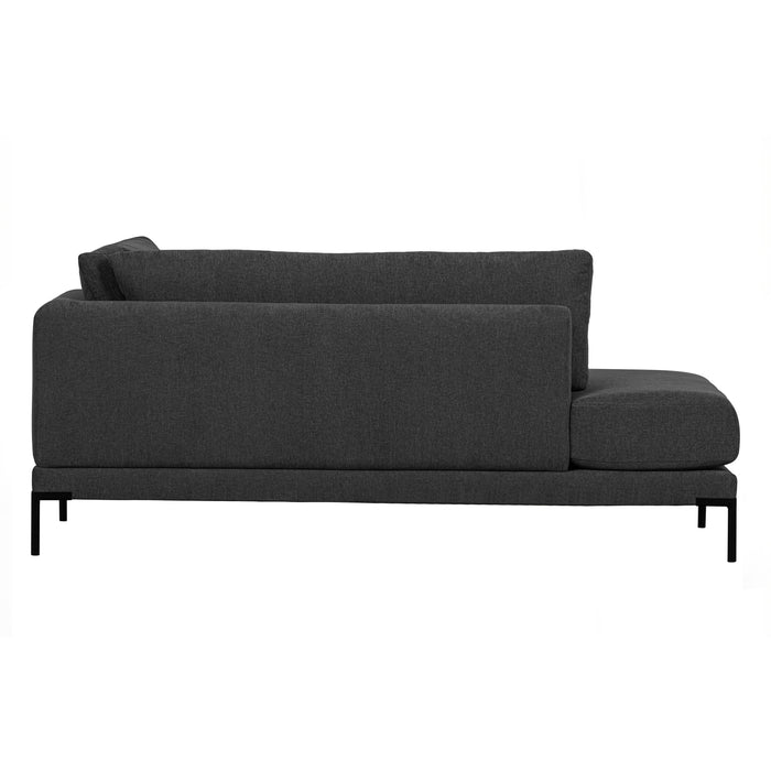 vtwonen Couple Lounge Element  - Polyester - Donkergrijs - 89x100x200